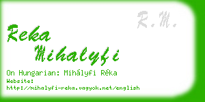 reka mihalyfi business card